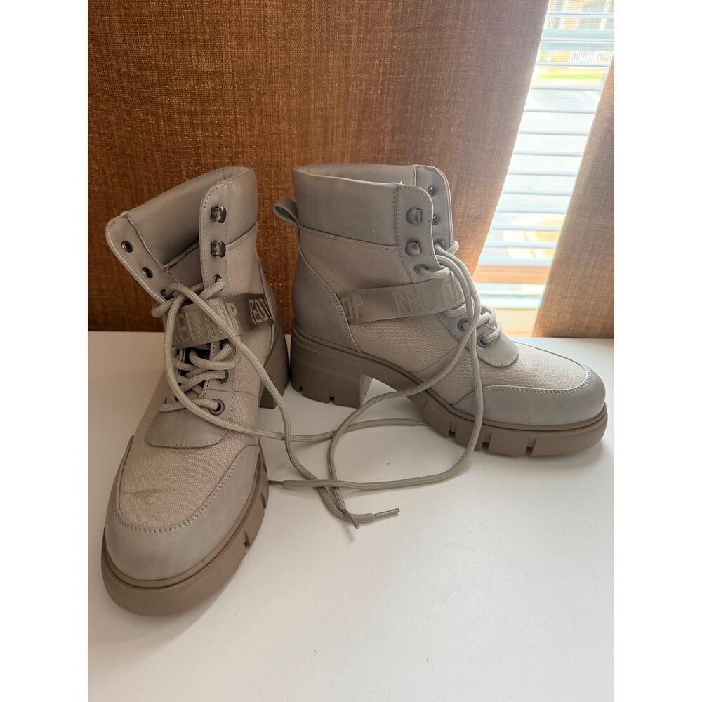 Redtop Lug Canvas Boots Gray Taupe 7.5